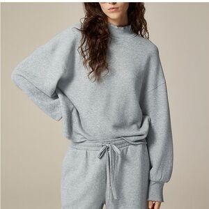 J. Crew Grey Heritage Terry Mockneck Sweatshirt Small NWT